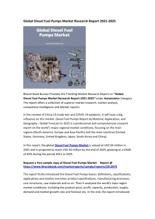 Global Diesel Fuel Pumps Market Research Report 2021-2025