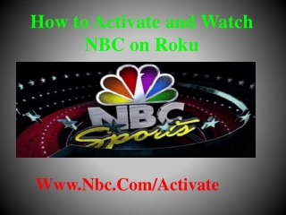 How to Activate and Watch NBC on Roku