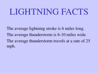 LIGHTNING FACTS