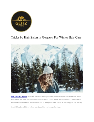 Tricks by Hair Salon in Gurgaon For Winter Hair Care