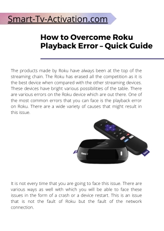 How to Fix Roku Playback Error