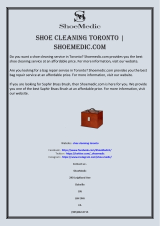 Shoe cleaning toronto | Shoemedic.com
