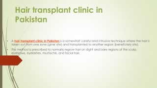 hair transplant clinic in Pakistan