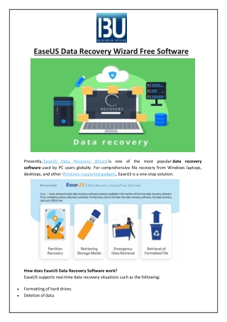 EaseUS Data Recovery Wizard Free Software