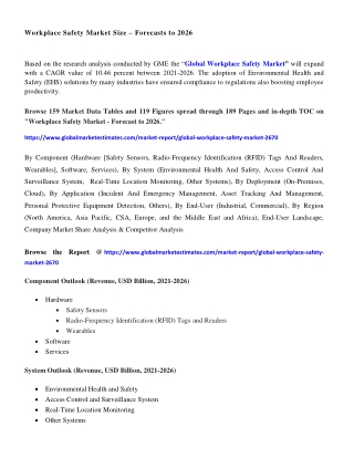 Global Workplace Safety Market Research Report