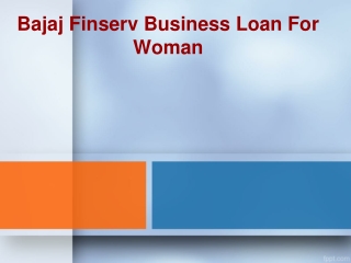Get Business Loan for Woman in India - Bajaj Finserv