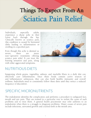 Healthy Tips For Sciatica Pain Relief