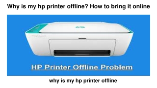 Why is my hp printer offline? How to bring it online