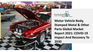 Motor Vehicle Body, Stamped Metal And Other Parts Market Size, Growth, Opportunity and Forecast to 2030