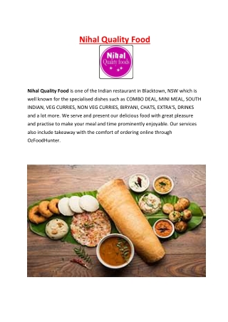 5% Off - Nihal Quality Food Blacktown Takeaway Menu, NSW