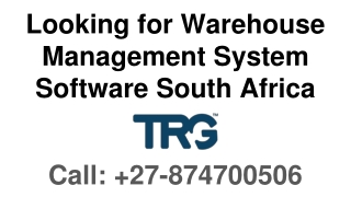 Looking for Warehouse Management System Software South Africa