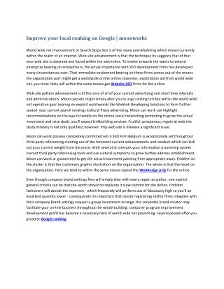 Improve your local ranking on Google | moonworks