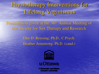 Physiotherapy Interventions for Lifelong Vaginismus