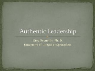 Authentic Leadership