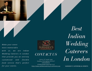 One of The Best Indian Wedding Caterers In London