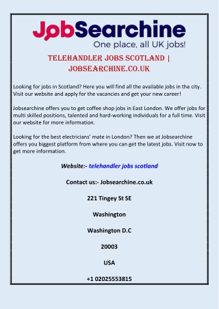 telehandler jobs scotland | Jobsearchine.co.uk