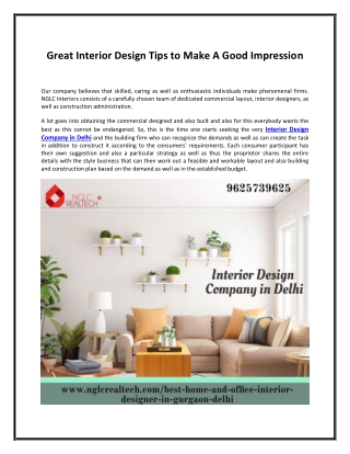 Interior Design Company in Delhi