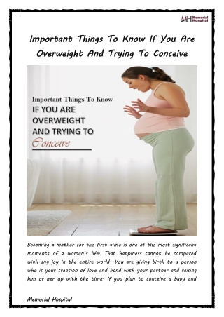 Important Things To Know If You Are Overweight And Trying To Conceive