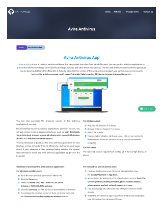 Download Avira Antivirus App | Clean-My-Pc.com