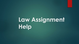 Law Assignment Help