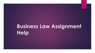 Business law assignment help