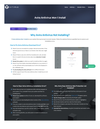 Avira Antivirus Won t Install | Get Illustrative Guide