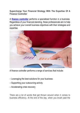 Financial Experts Help You Supercharge Your Financial Strategy