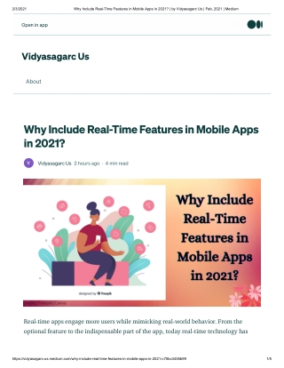 Why Include Real-Time Features in Mobile Apps in 2021?