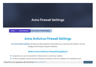 Avira Firewall Settings | Get Demonstrative Guidelines