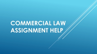 Commercial law assignment help