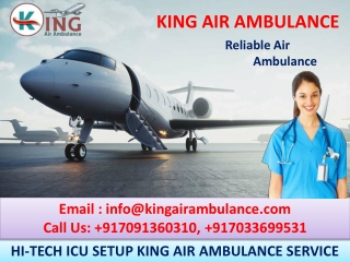 Hire Top-Level Air Ambulance in Delhi and Patna by King Ambulance