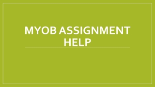 Myob Assignment Help