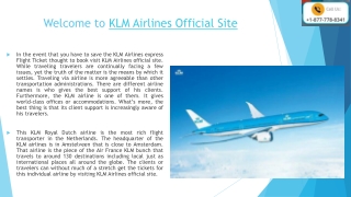 KLM Airlines Flights Tickets