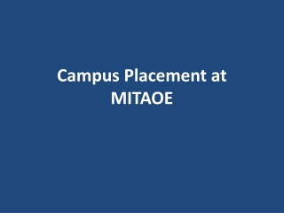 Campus Placement at MITAOE