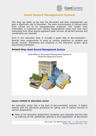 How Alfresco Document Management System is Useful for Education Sector