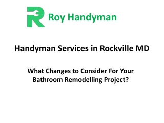 Professional Handyman Services in Rockville MD