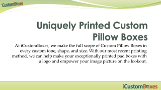 Buy our Stylish Custom Pillow Boxes on Wholesale Rates
