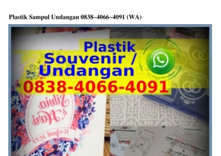 Plastik Sampul Undangan O838_4O66_4O91{WA}