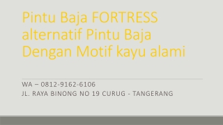 WA 0812-9162-6106 (FORTRESS) Pintu Rumah 2 Pintu Modern