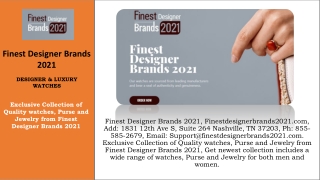 Ph: 855-585-2679 - Finest Designer Brands 2021