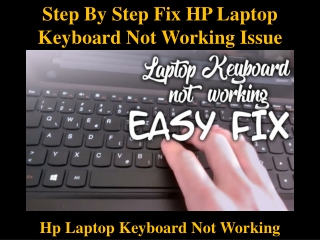 Step by Step Fix HP Laptop Keyboard Not Working Issue