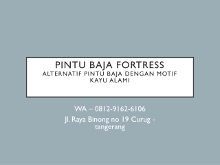 WA 0812-9162-6106 Jual Pintu Besi Rumah Murah,