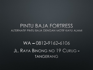 WA 0812-9162-6106 Jual Pintu Besi Rumah Minimalis,