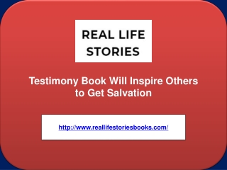 Testimony Book Will Inspire Others to Get Salvation