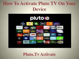 How to Activate Pluto TV on your Device