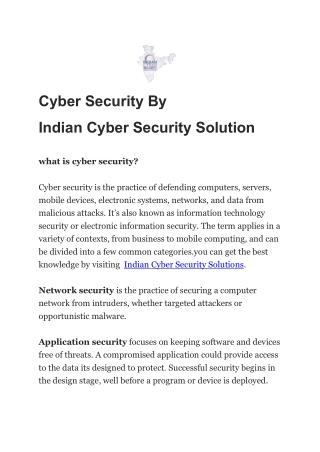 cyber security by indian cyber security