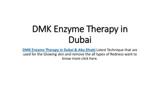 DMK Enzyme Therapy in Dubai