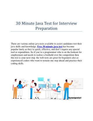 Free Online 30 Minute Java Test For Interview Preparation