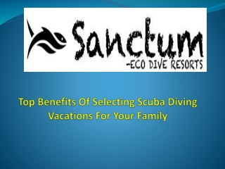 Top Benefits Of Selecting Scuba Diving Vacations For Your Family