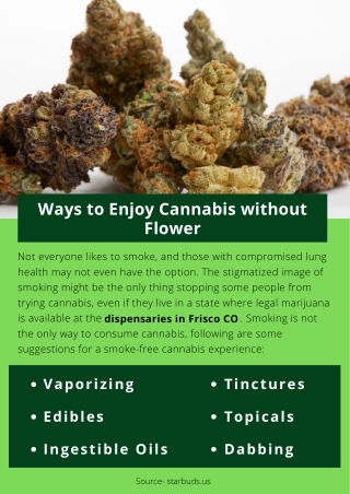 Ways to Enjoy Cannabis without Flower